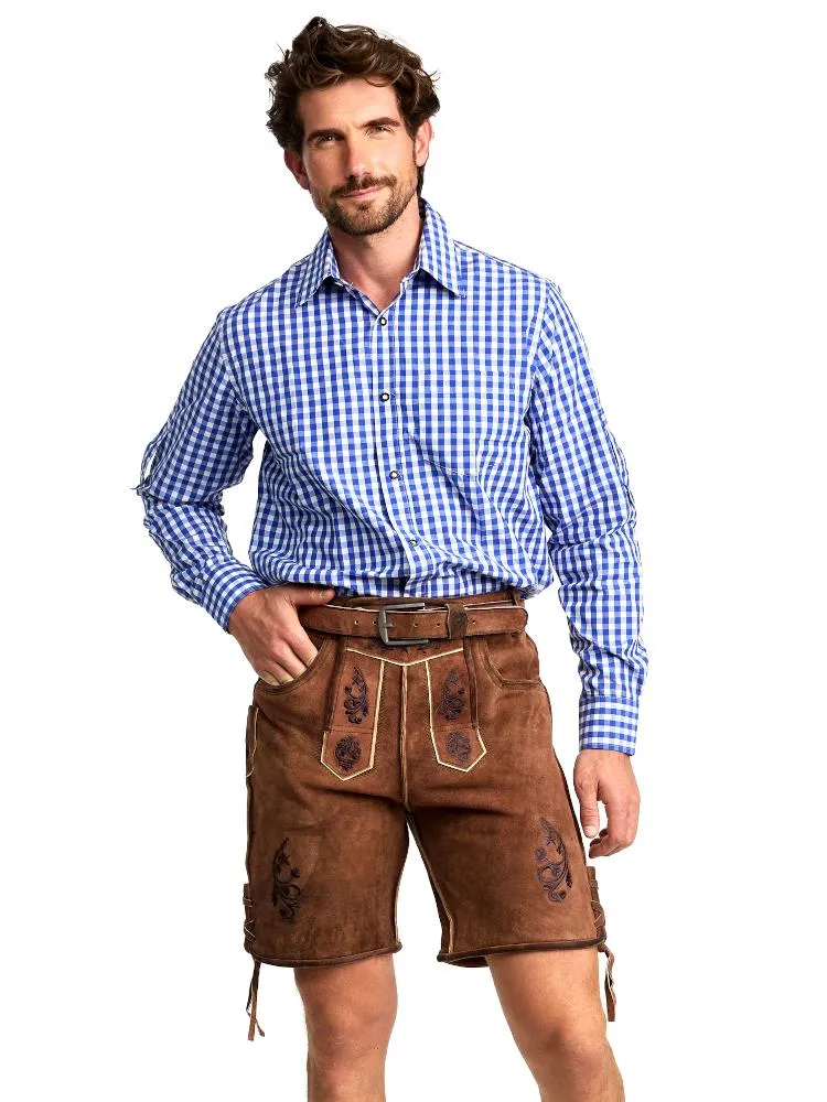 Steigenhöfer Traditionelle Lederhose aus Ziegenleder für Herren