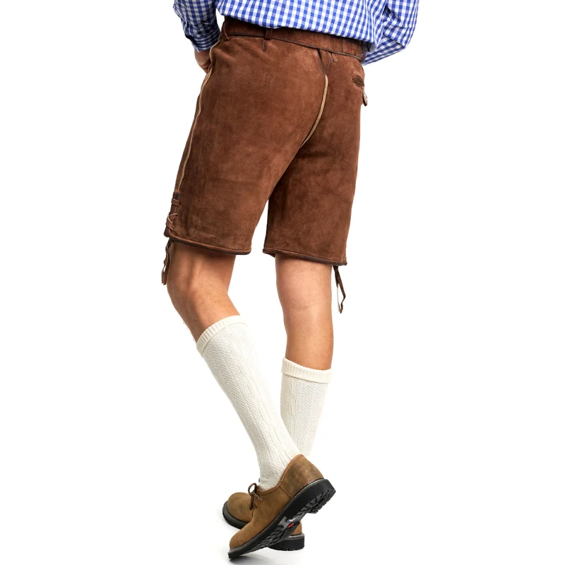 Steigenhöfer Traditionelle Lederhose aus Ziegenleder für Herren