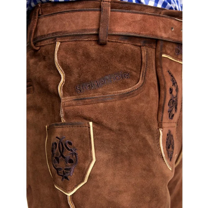 Steigenhöfer Traditionelle Lederhose aus Ziegenleder für Herren