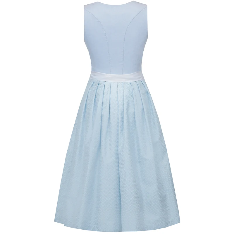 MarJo Dirndl Rimsting Babyblau Reißverschluss 70cm