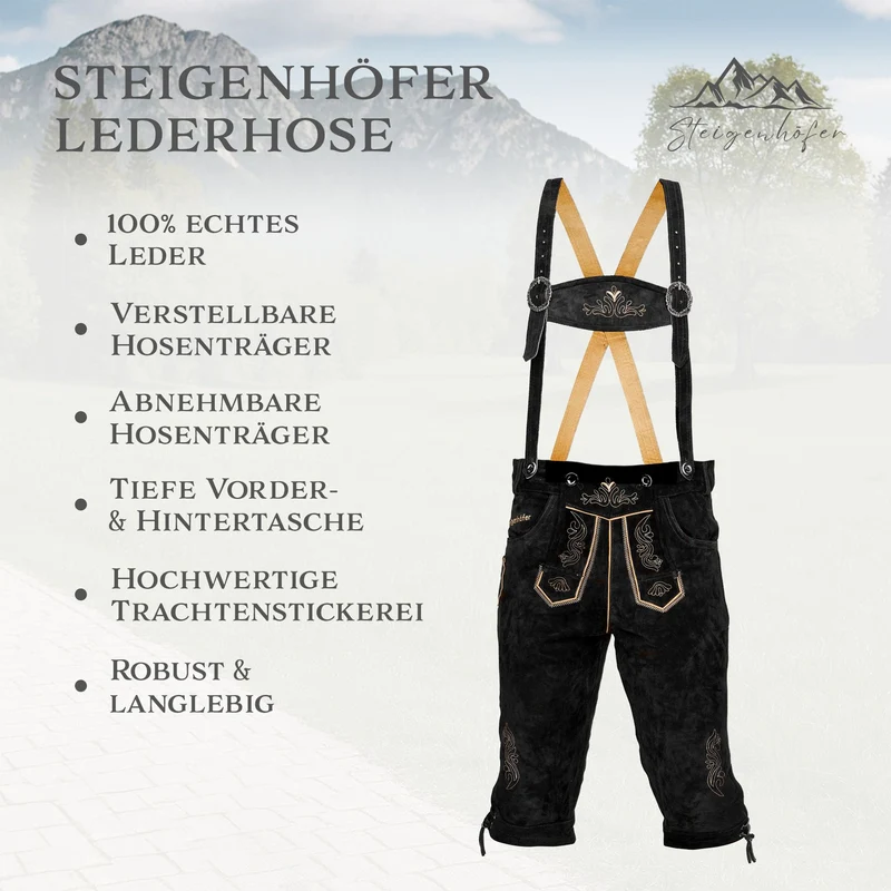 Steigenhöfer Lederhose Kniebund REINHOLD