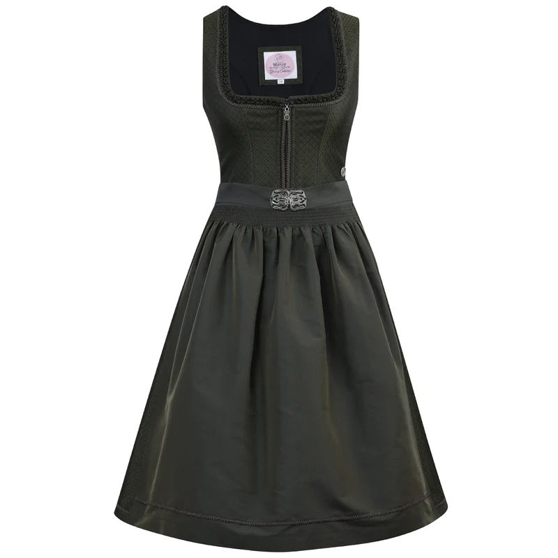 MarJo Dirndl Eschau Moos 65cm mit Borte