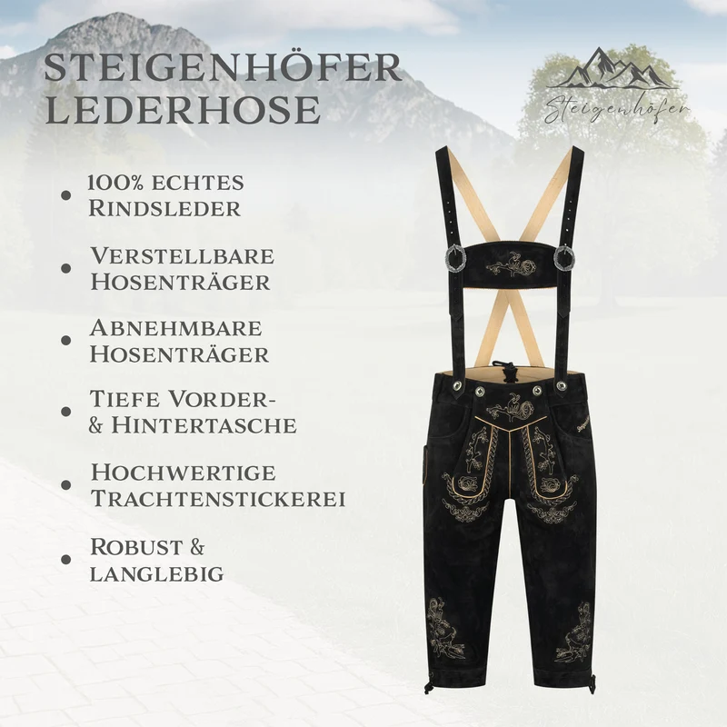 Steigenhöfer Lederhose Kniebund ALEXANDER
