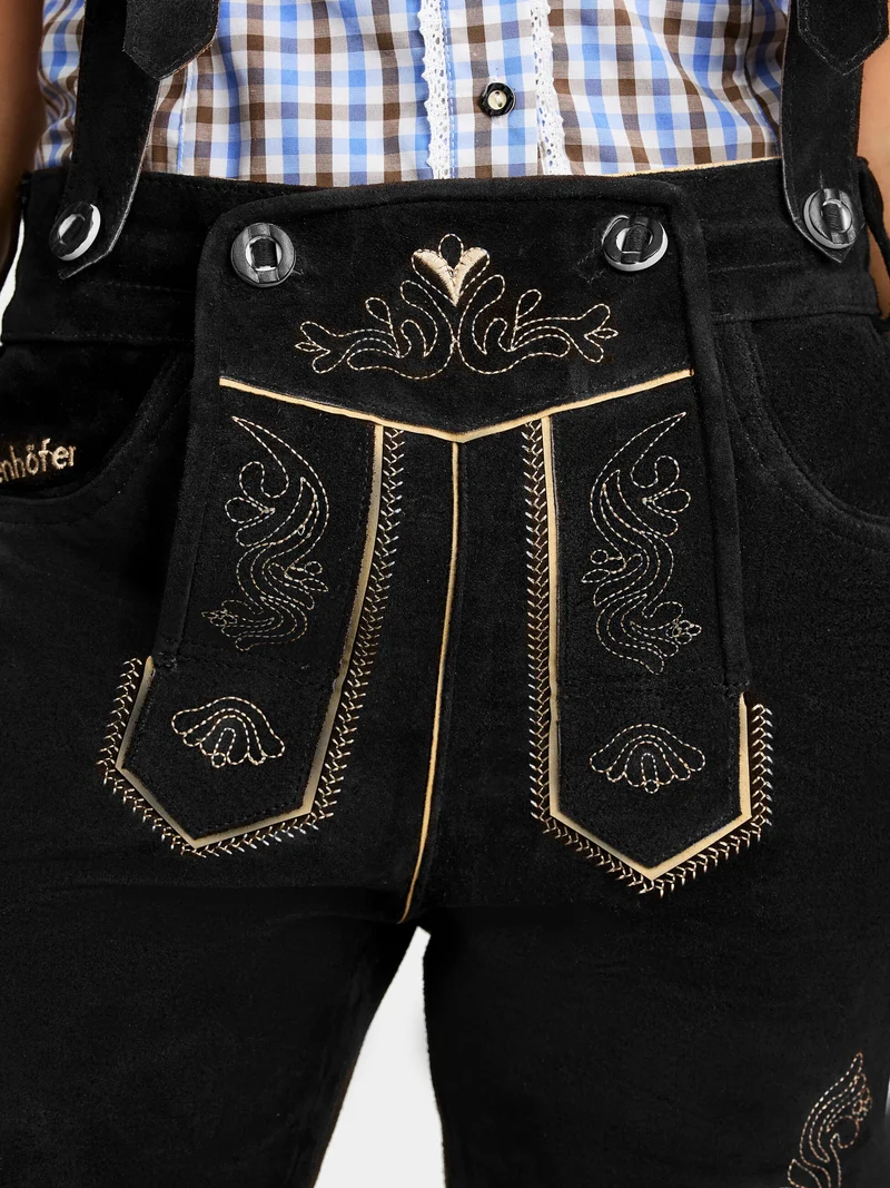 Steigenhöfer Traditionelle Lederhose für Damen mit Trägern