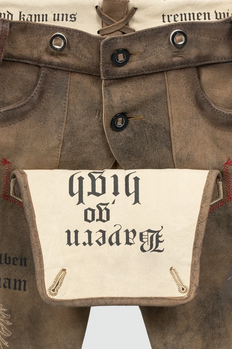 Lederhose FANKERL % mit Gürtel - 666070-000-0007 - Krüger Tream - Herren Lederhose
