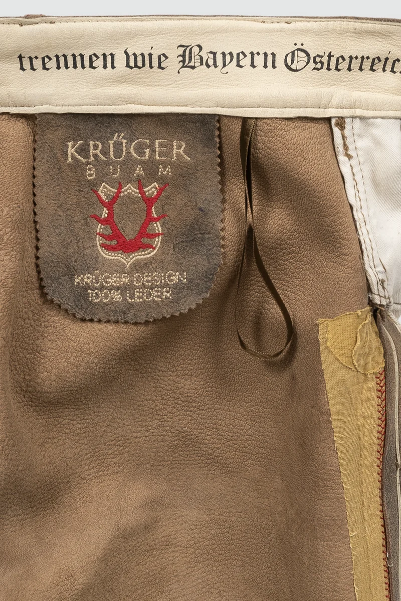 Lederhose FANKERL % mit Gürtel - 666070-000-0007 - Krüger Tream - Herren Lederhose