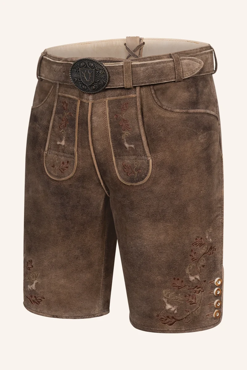 Lederhose RUVEN mit Gürtel - Krüger Buam - 961273-000-0076