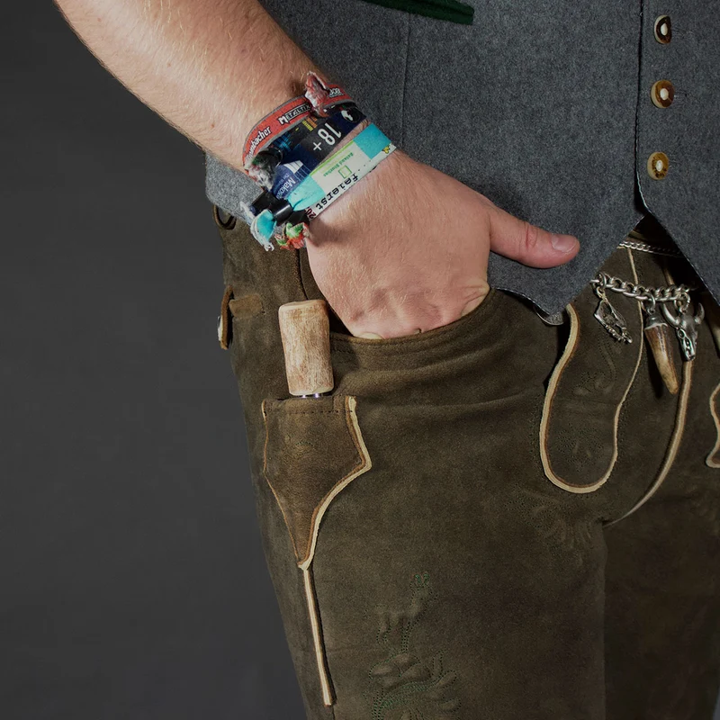 Lederhosen Flachmann Bayrische-Notration