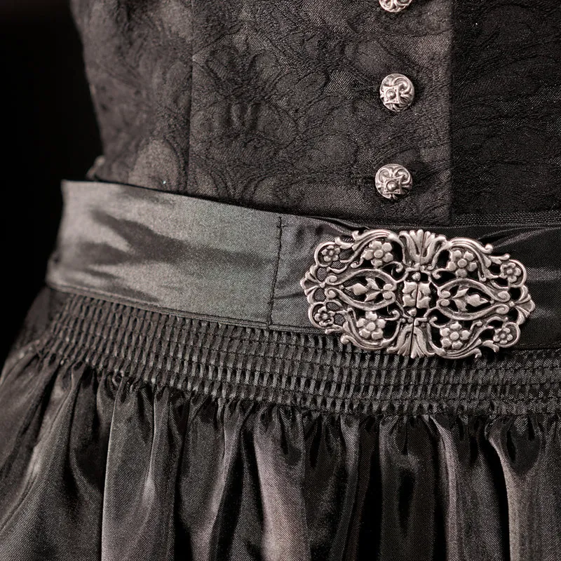 Elli & Juliette 2-in-1 Dirndl Emanuela Elara Schwarz mit abnehmbaren Flügelarm 70 cm