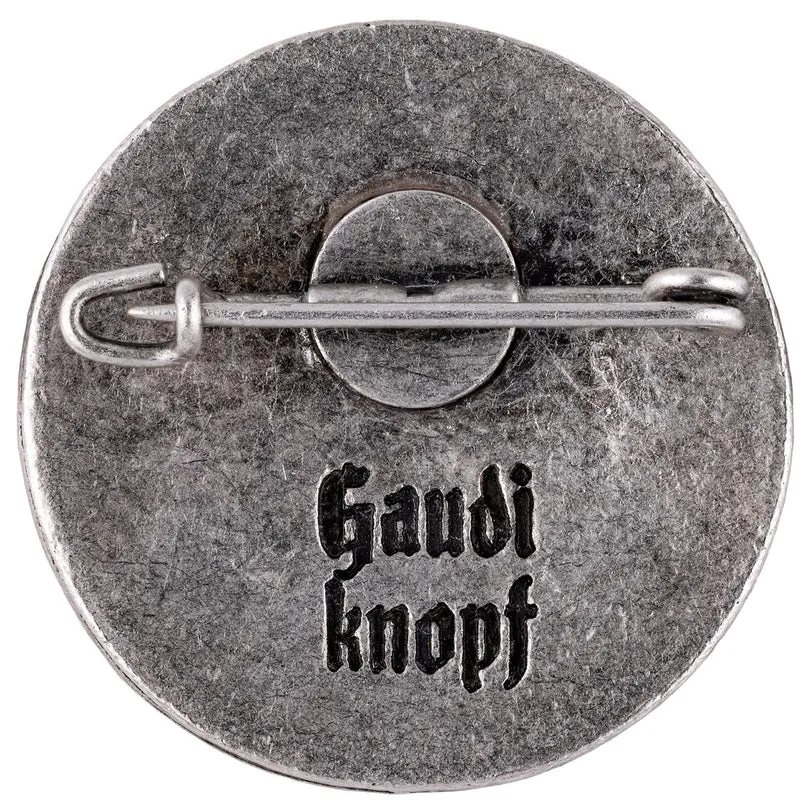 Gaudiknopf Anstecker Gell, da glotsch! Schlicht