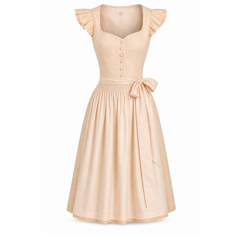 Elli & Juliette Dirndl Charlotta Aurora Apricot Flügelarm 70cm