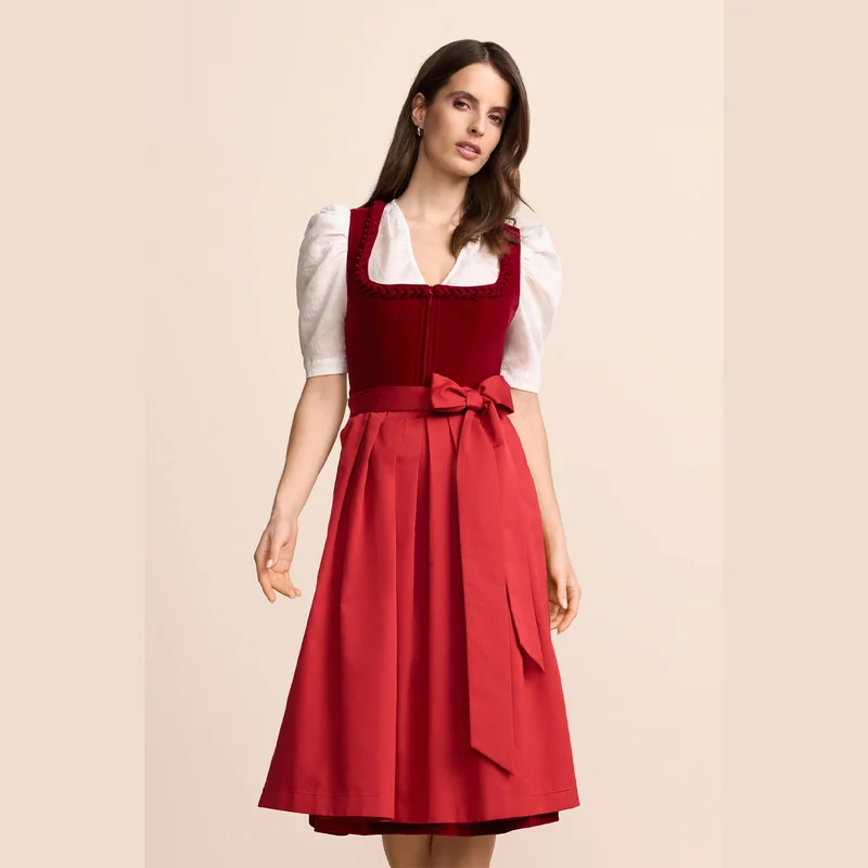 Krüger Dirndl Ylina Rot Samt 70cm