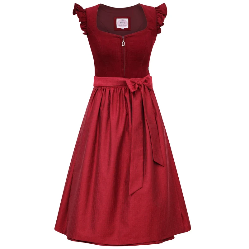 MarJo Dirndl Ansfelden Wine Flügelarm Abnehmbar 70cm