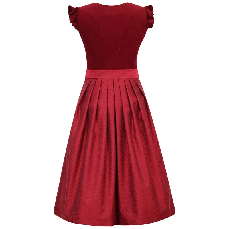 MarJo Dirndl Ansfelden Wine Flügelarm Abnehmbar 70cm