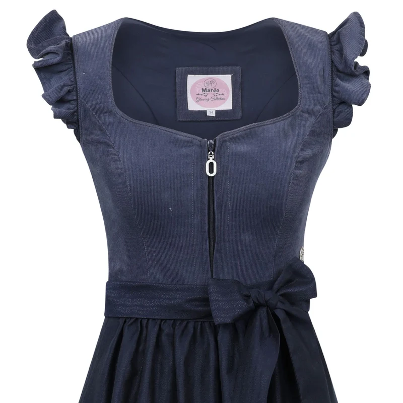 MarJo Dirndl Ansfelden Midnight Flügelarm Abnehmbar 70cm