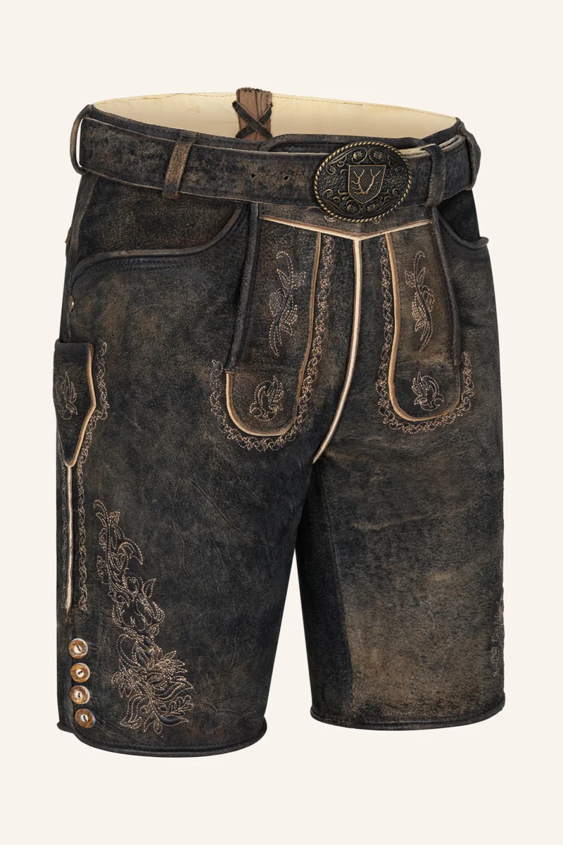 Lederhose JIHN mit Gürtel - Krüger Buam - 969072-000-0076