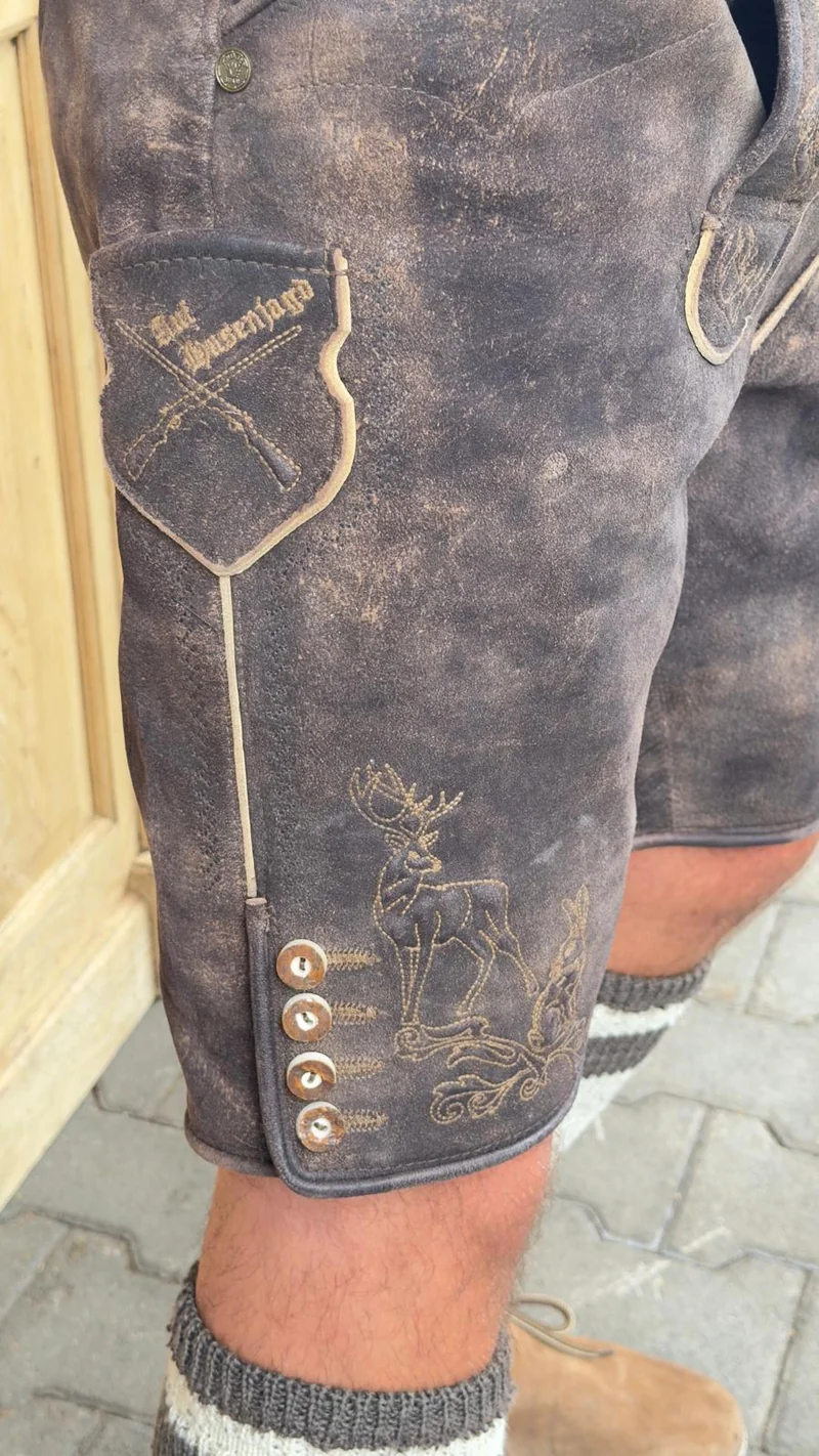 Lederhose HASENJAGD mit Gürtel - Krüger Buam - 666172-000-0007 - Tream
