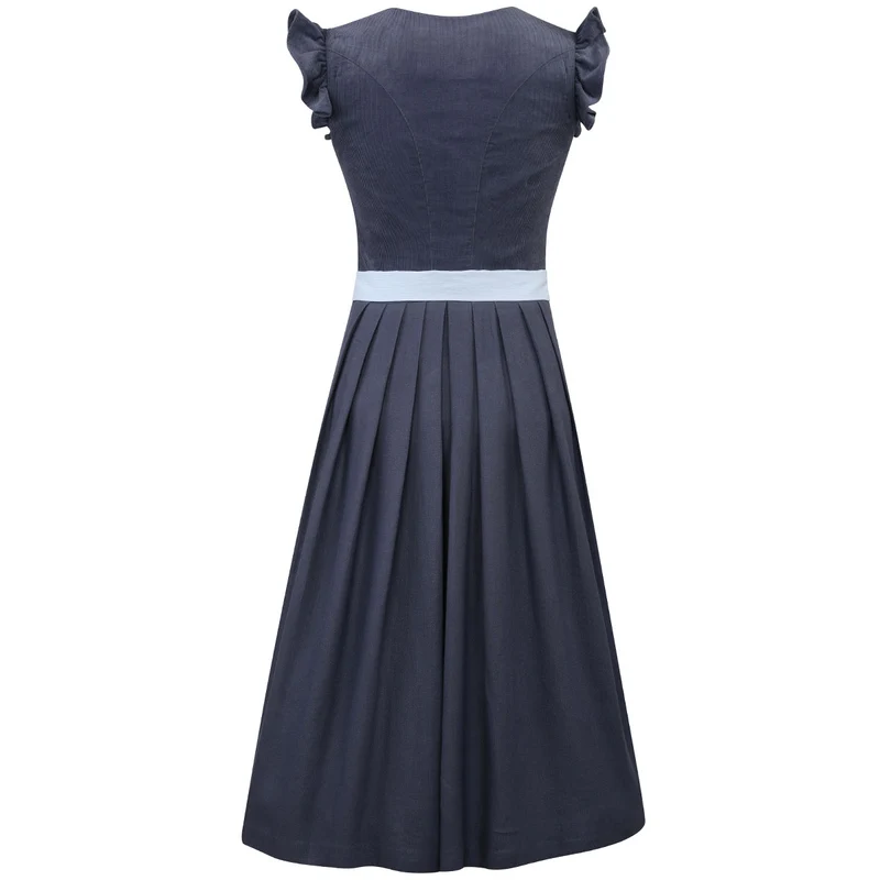Teresa Bauer x MarJo Dirndl Navy Bloom 70 cm Marine Kollektion 2026