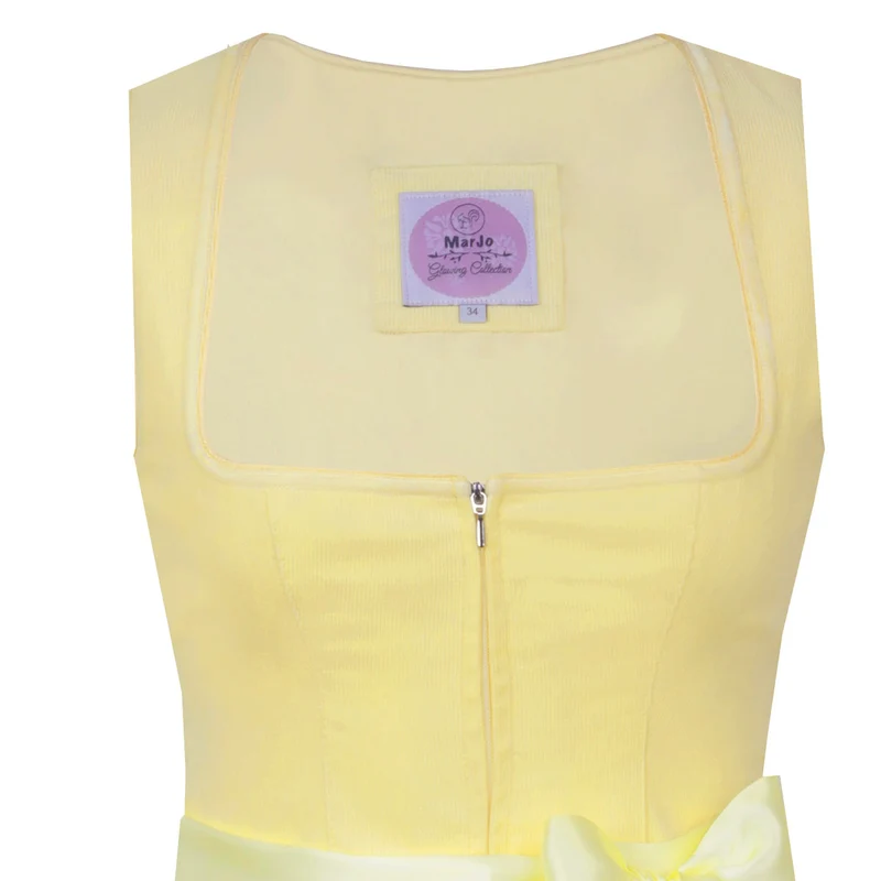 MarJo Dirndl Hofstetten Zitrone Reißverschluss 65 cm
