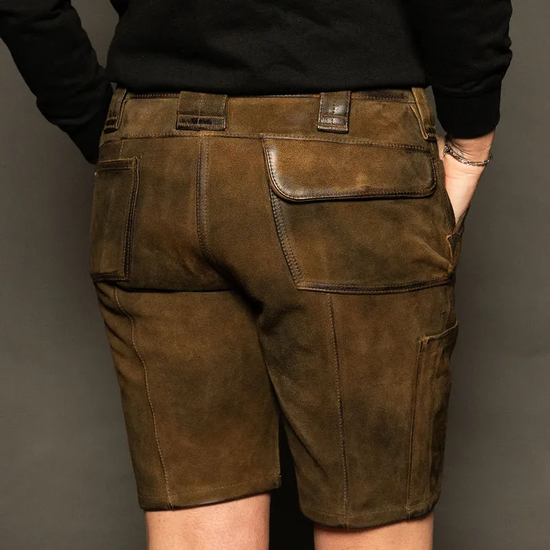 Datschi Trachten Damen Zunft Lederhose Richtfest Braun Wildbock Leder