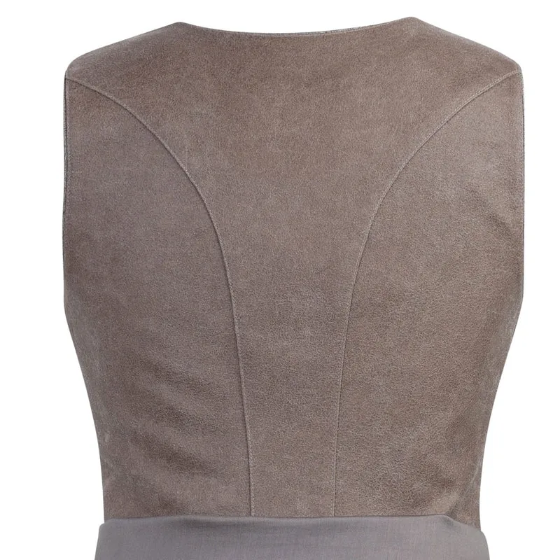 MarJo Dirndl Petershausen Affogato Braun Lederoptik-Mieder 70 cm