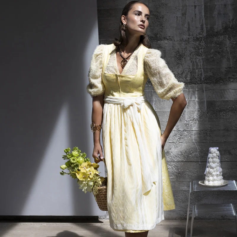 Madame Marie Dirndl Zarienne Pina Colada Reißverschluss 75cm