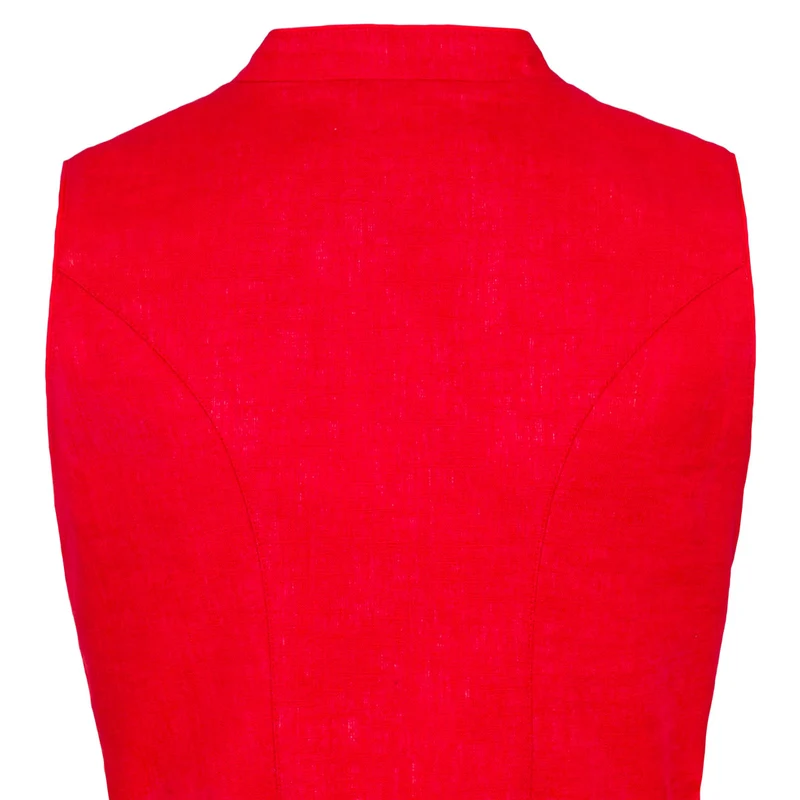 Alpenfee Dirndl Xara Rot Hochgeschlossen 60cm