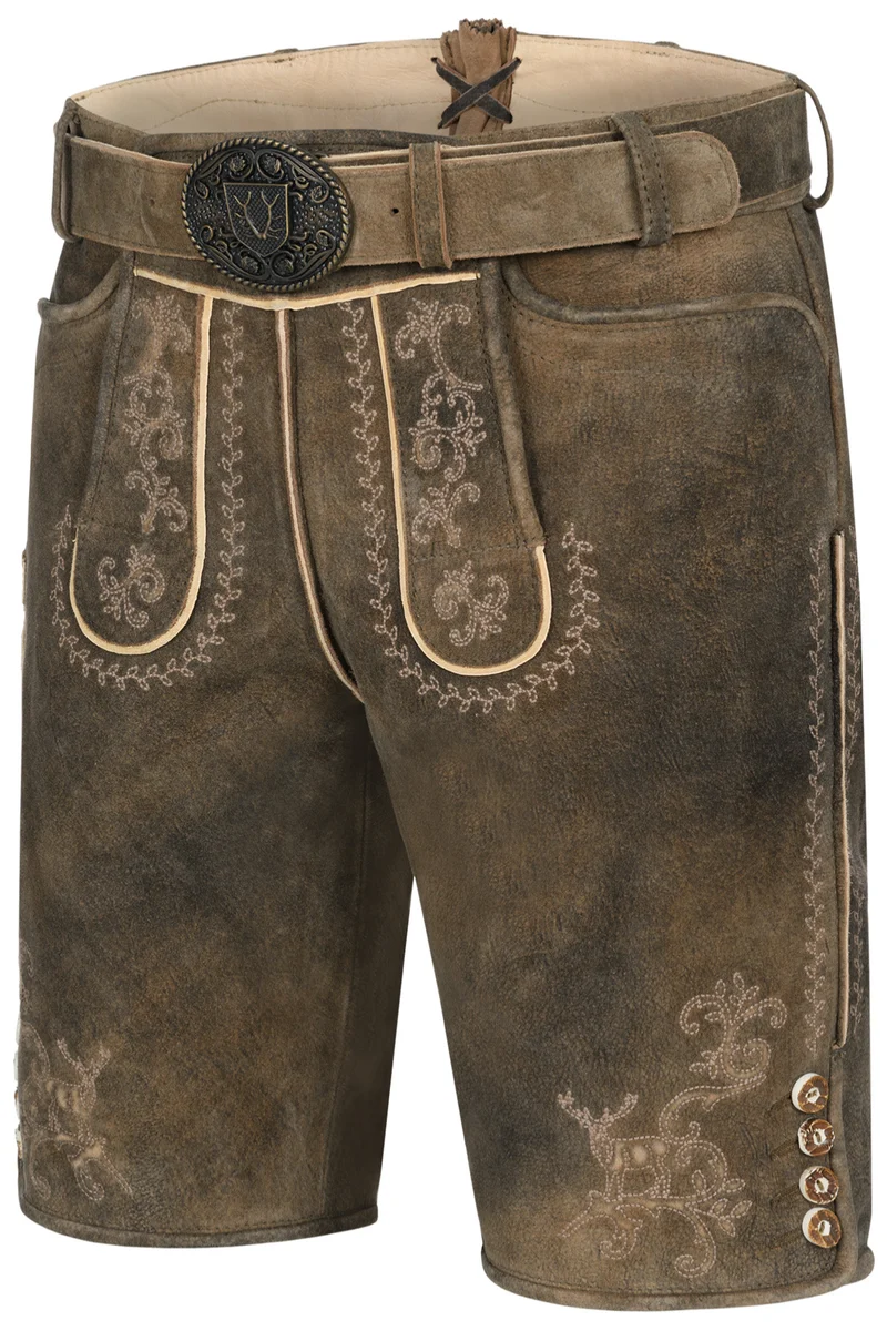 Lederhose MAYLON mit Gürtel - Krüger Buam - 965072-000-0007