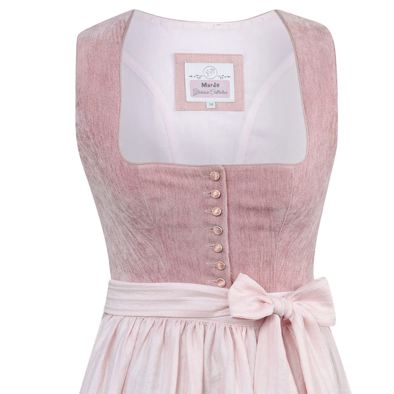 MarJo Dirndl Sarleinsbach Blush Knöpfe 70 cm