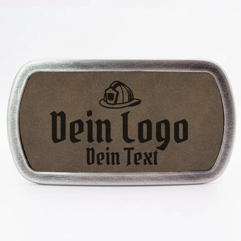Schlichte Gürtelschnalle mit eigenem Logo ab 1 Stk.
