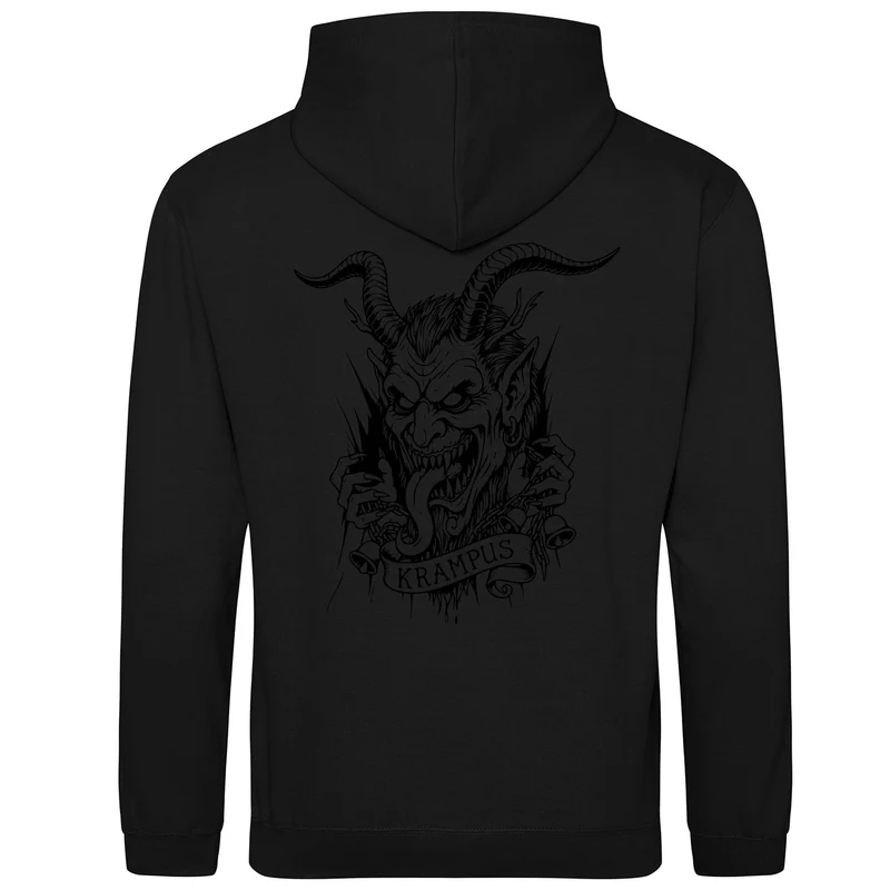 Kramperl Hoodie Schwarz Krampus Kapuzenpullover