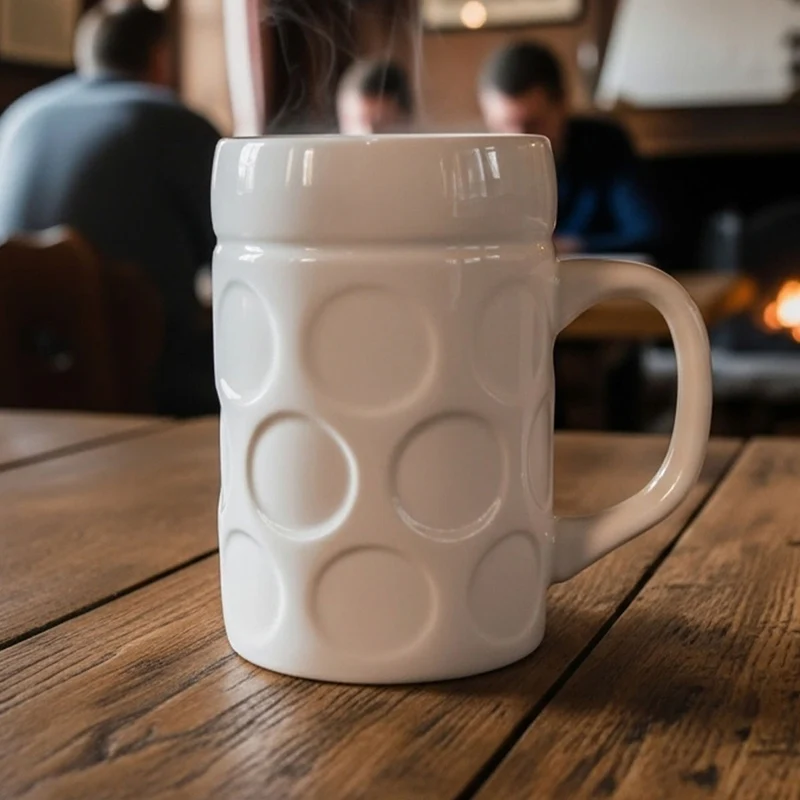 Maßkrug Kaffeetasse Weiß