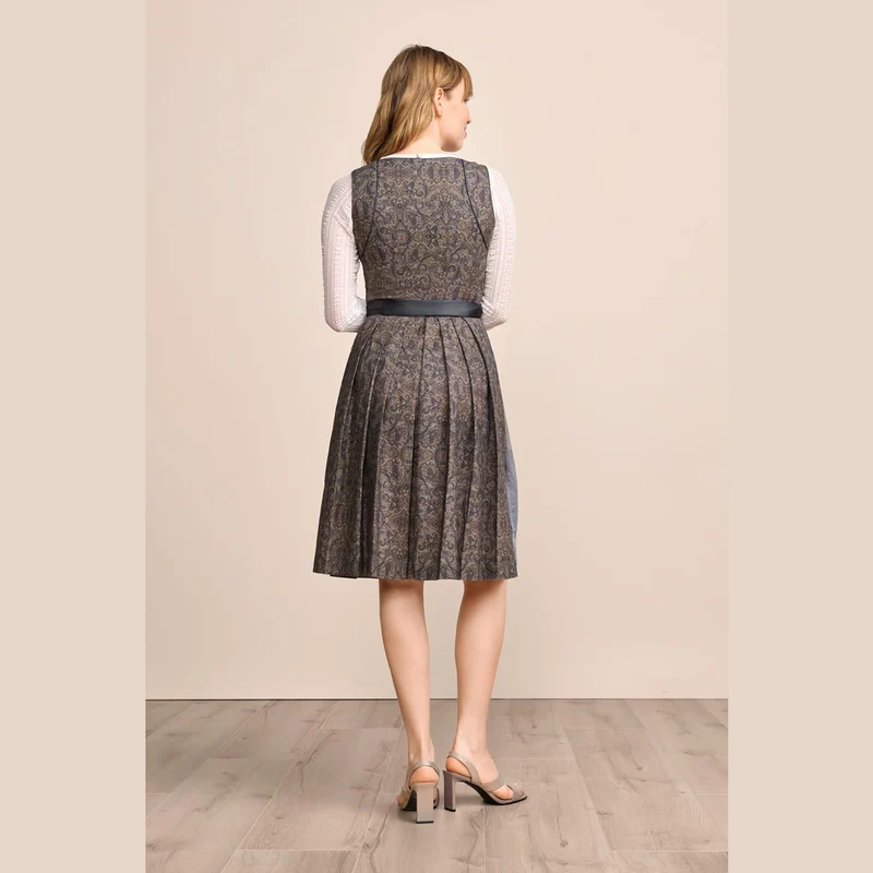 Krüger Dirndl Kristi Blau Herzausschnitt 60cm