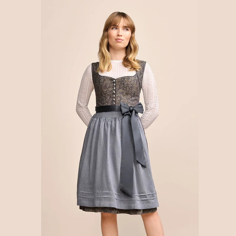 Krüger Dirndl Kristi Blau Herzausschnitt 60cm