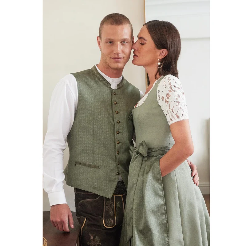 Krüger Dirndl Lillie Grün Reißverschluss 70cm