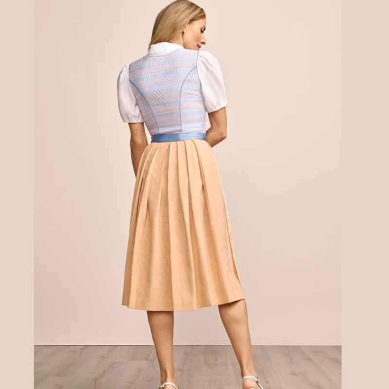 Krüger Dirndl Liese Blau Reißverschluss 70cm