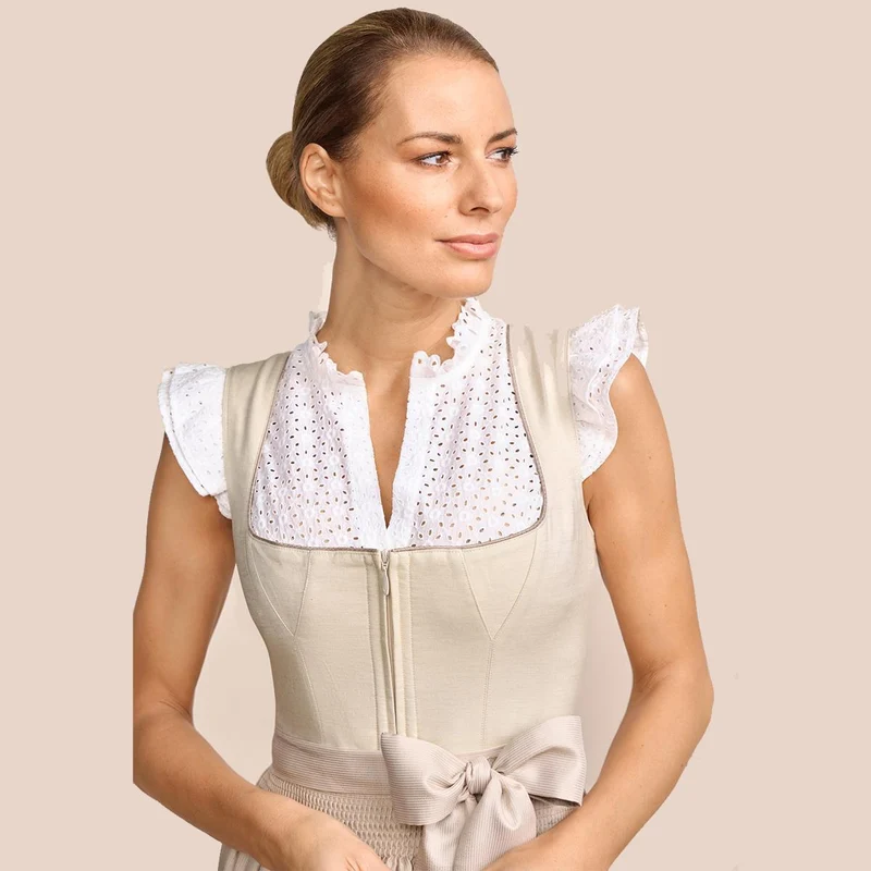 Krüger Dirndl Lillemor Beige Reißverschluss 70cm