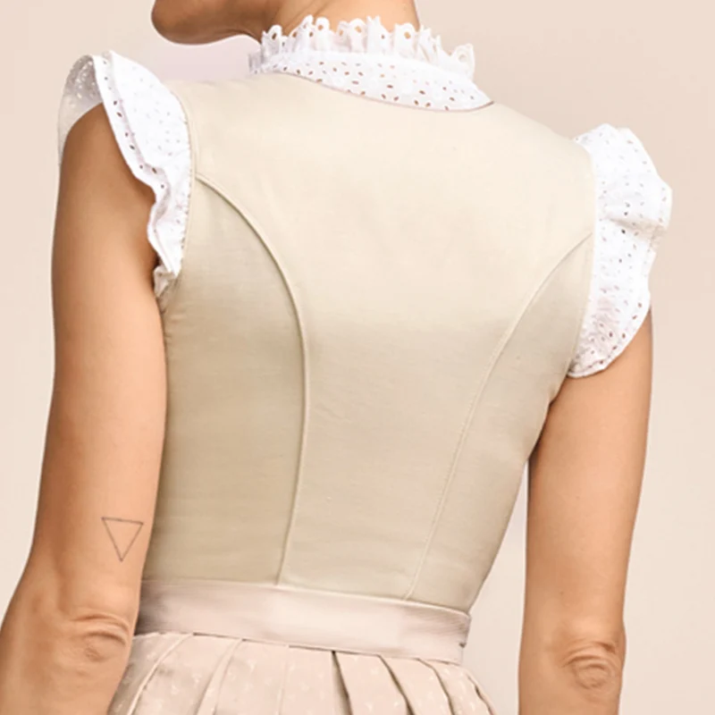 Krüger Dirndl Lillemor Beige Reißverschluss 70cm