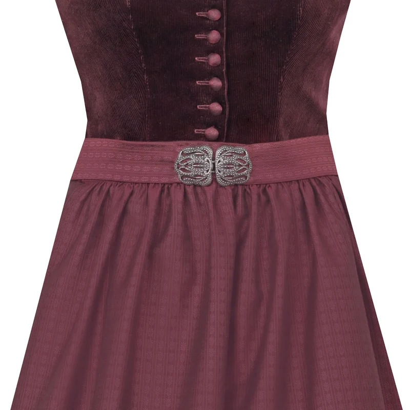 MarJo Dirndl Osterhofen Bordeaux/Weinrot Cord 70cm