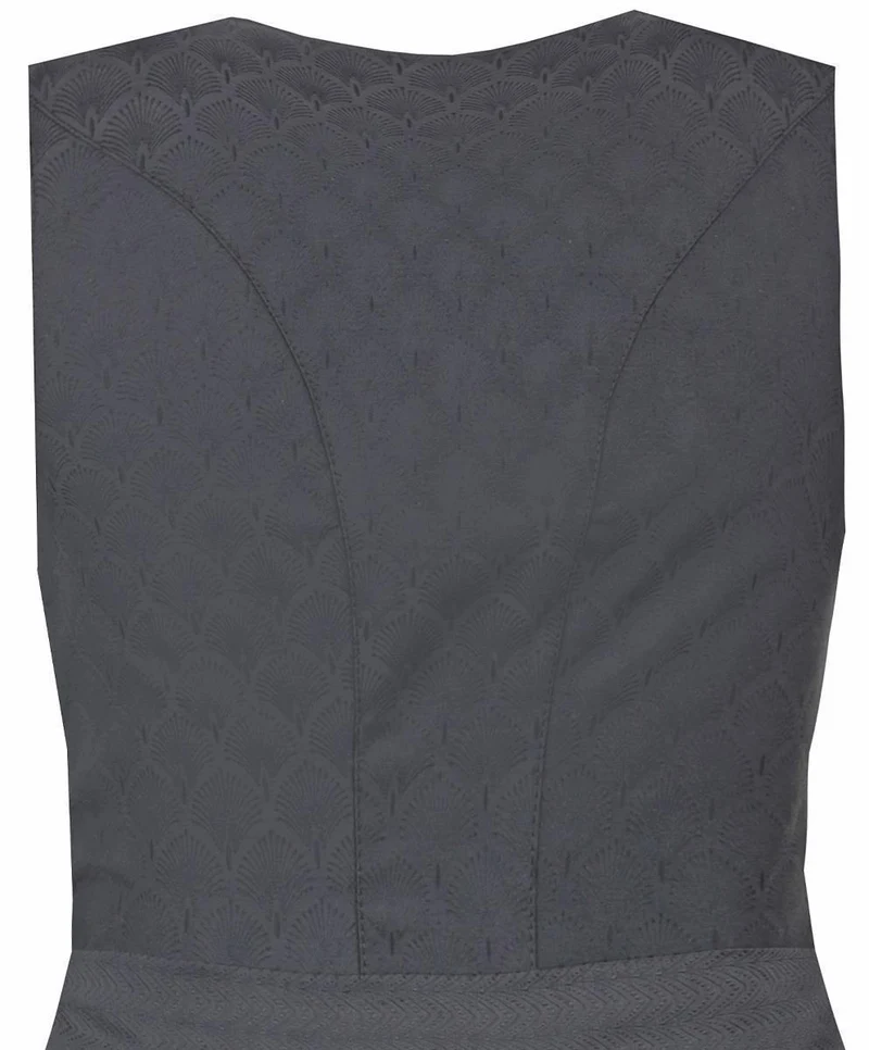 MarJo Dirndl Otterfing Asphalt Schwarz Gerader Ausschnitt 70cm
