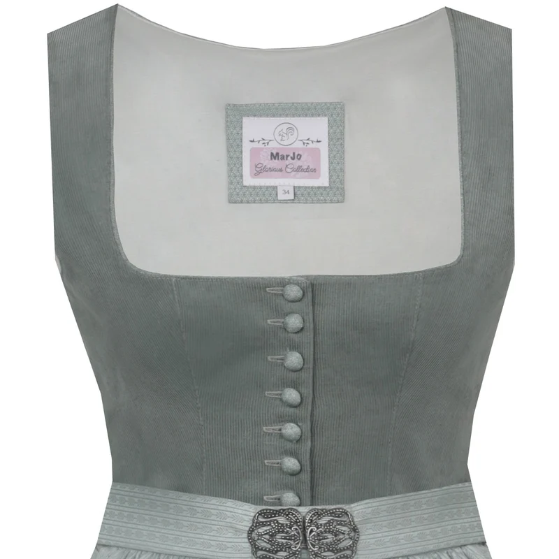 MarJo Dirndl Osterhofen Salbei/Grün Cord 70cm