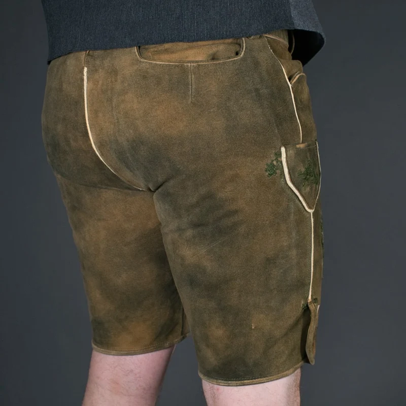 Datschi Trachten Lederhose Simmerl Braun Grün