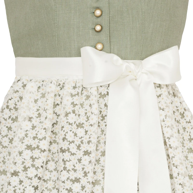 Alpenfee Dirndl Xara Mint Grün Hochgeschlossen 60cm