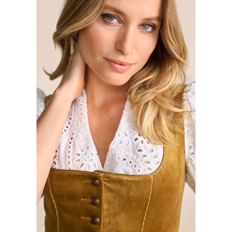 Krüger Dirndl Tuana Gold Samt 70cm