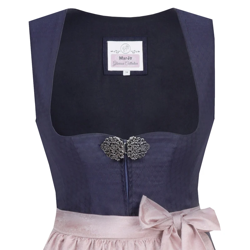 MarJo Dirndl Codi Nachtblau Rosa Zeitlos 65cm