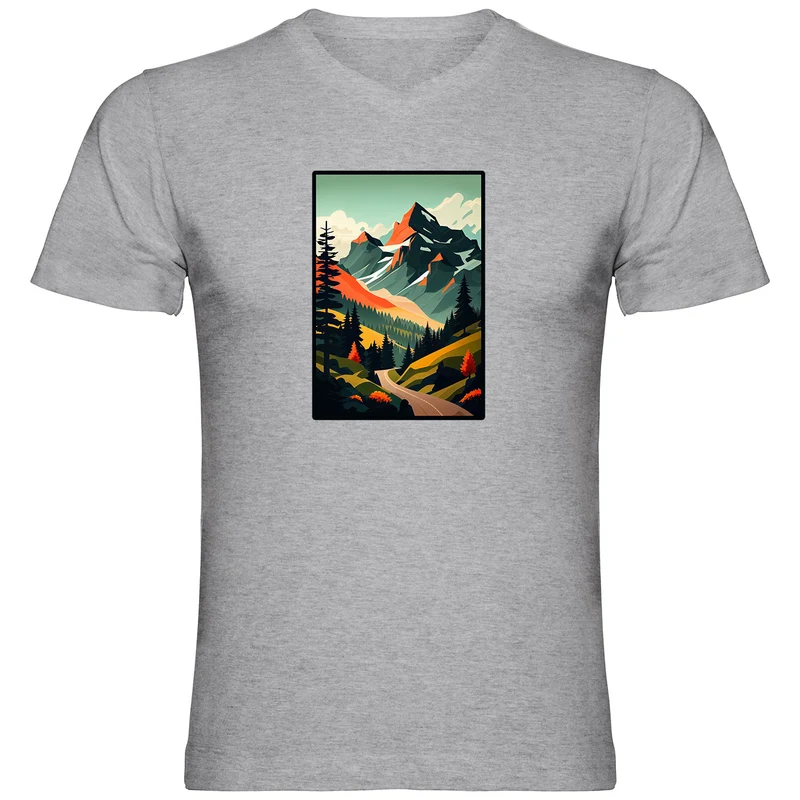 Bergmomente Herren T shirt V-Ausschnitt