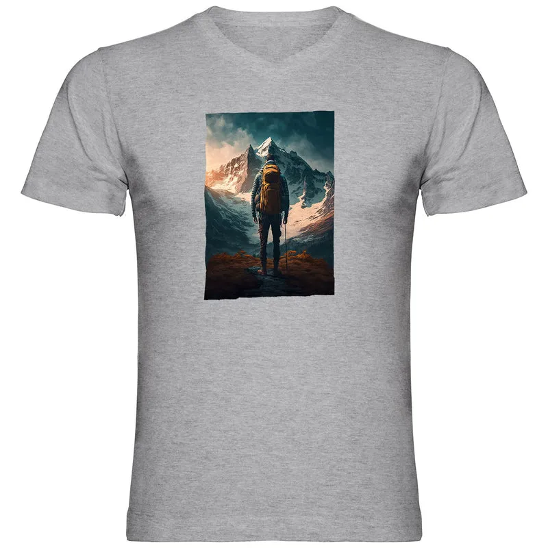 Wanderglück Herren T-shirt V-Ausschnitt