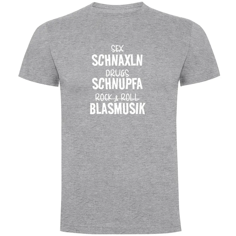 Schnaxln Schnupfa Blasmusik Herren T-shirt