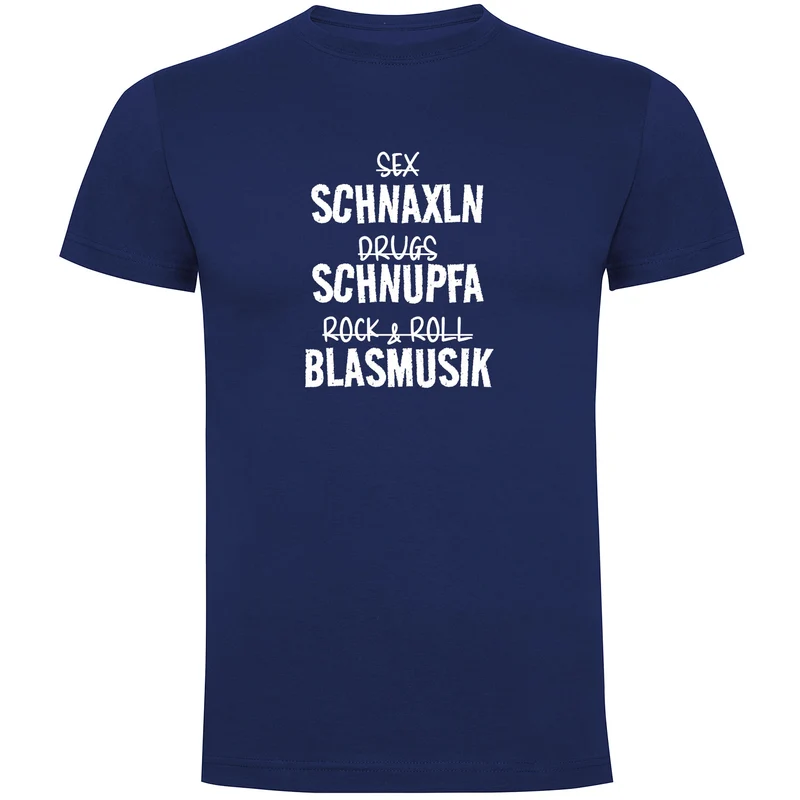 Schnaxln Schnupfa Blasmusik Herren T-shirt