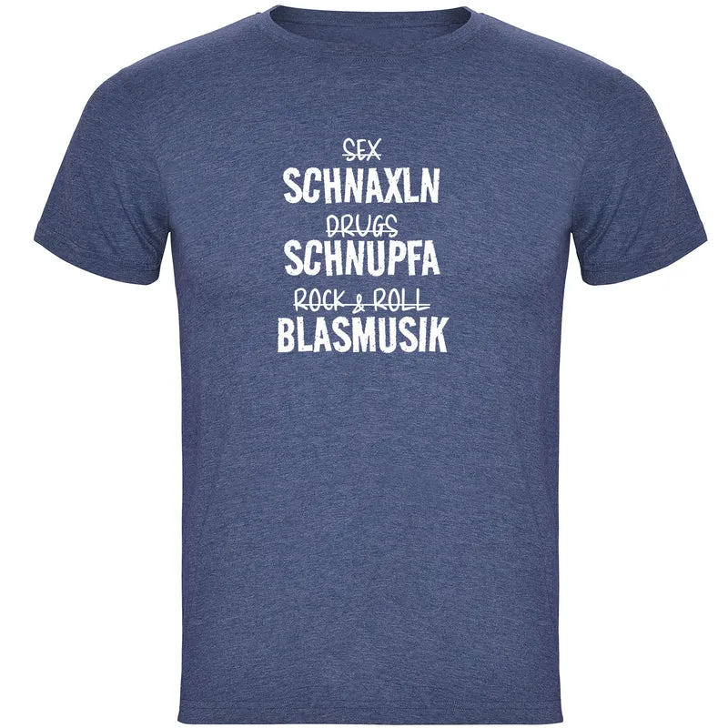 Schnaxln Schnupfa Blasmusik Herren T-shirt